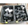 Image 2 : 2 BINS OF ASST. 3 1/2"  ABS PIPE FITTINGS