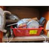 Image 2 : BASKET OF ASST. PLUMB BOBS, CHALKLINE, CARPET RULE, PAUL & PLUG PINS, ETC.