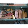 Image 2 : GREEN LEATHER WORKING BOX W/ASST. LEATHER TOOLS, KNIVES, ETC.