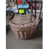 Image 1 : GLASS WINE MAKING BOTTLE IN WICKER BASKET