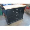 Image 1 : WOOD TOP CABINET W/4 DRAWERS & 2 DOORS ON CASTORS