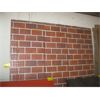 Image 2 : ORANGE WALL MOUNT DECORATIVE MID CENTURY MODERN FIREPLACE W/ARTIFICIAL BRICK BACK