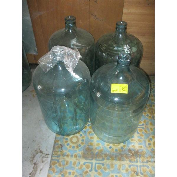 4 GLASS 5 GALLON JUGS