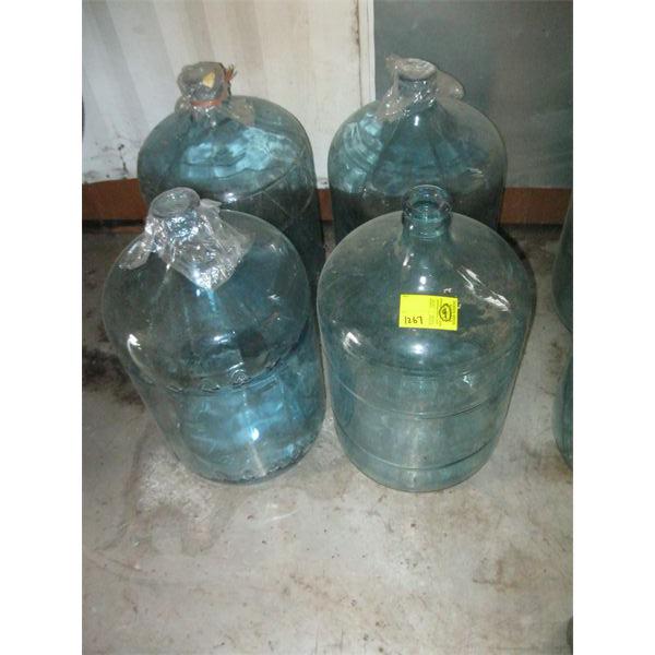 4 GLASS 5 GALLON JUGS