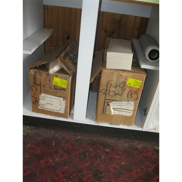 2 BOXES OF LABORATORY GLASS