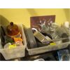 Image 1 : 2 BINS OF MISC: COFFEE MUGS, GRATER, CANNISTER, ETC.