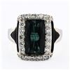 Image 1 : 3.43 ctw Tourmaline and 0.72 ctw Diamond 18K White Gold Ring