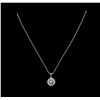 Image 1 : 14KT White Gold 2.35 ctw Diamond Pendant With Chain