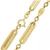 Image 5 : Fancy 14K Gold 29" Grooved Oval Bead Textured Open Bar Link Long Chain Necklace
