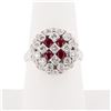 Image 4 : 0.70 ctw Diamond and 0.66 ctw Ruby Platinum Ring