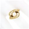 Image 3 : 14K Yellow Gold 6.0mm Pearl Solitaire Wave Bypass Shell Open Work Cocktail Ring