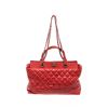 Image 1 : Chanel Red Quilted Lambskin CC Chain 2 Way Shoulder Bag