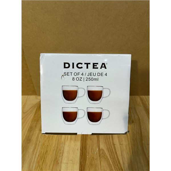Lot of 1 Set of 4 Dictea Cups New