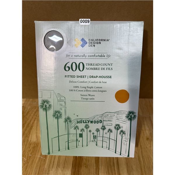 Lot of 1 California Design Den Fitted Sheet 600 Thread Count New