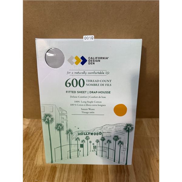 Lot of 1 California Design Den Fitted Sheet 600 Thread Count New