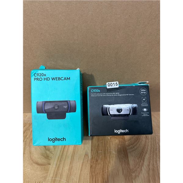 Lot of 2 Logitech Webcams Model: 920x Pro and C930s HD