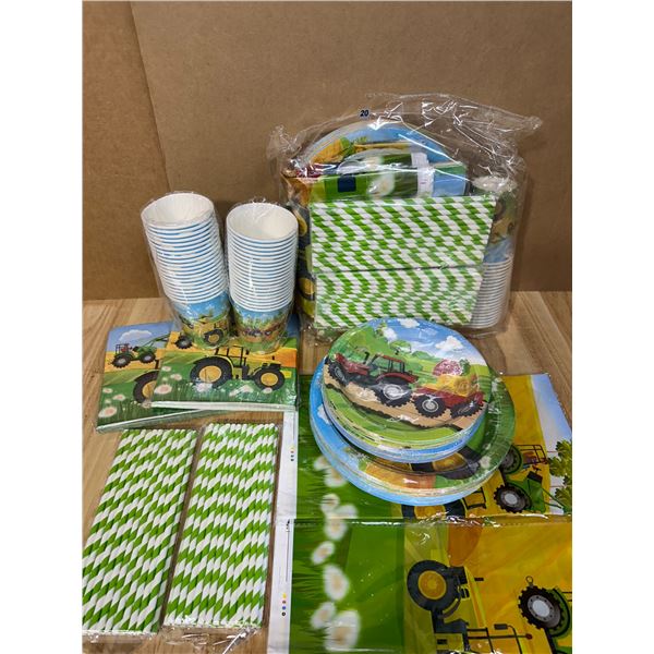 Lot of Tractor Party Supplies Serves 40 Guests NEW