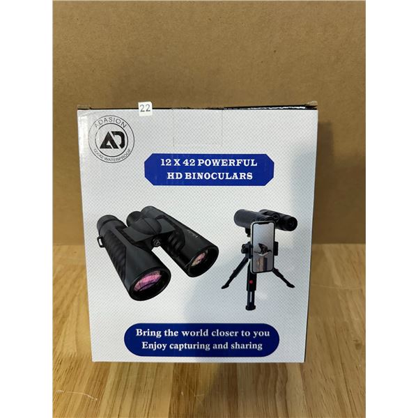 Lot of 1 High Definition Binoculars 12 x 42 NEW