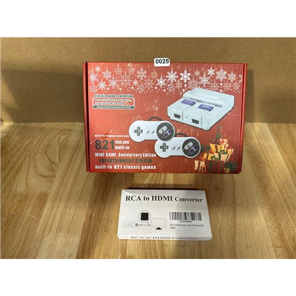 Lot of 1 Classic 821 Vintage Mini Game Console New