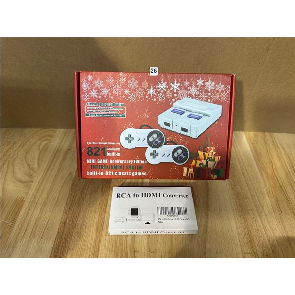 Lot of 1 Classic 821 Vintage Mini Game Console New