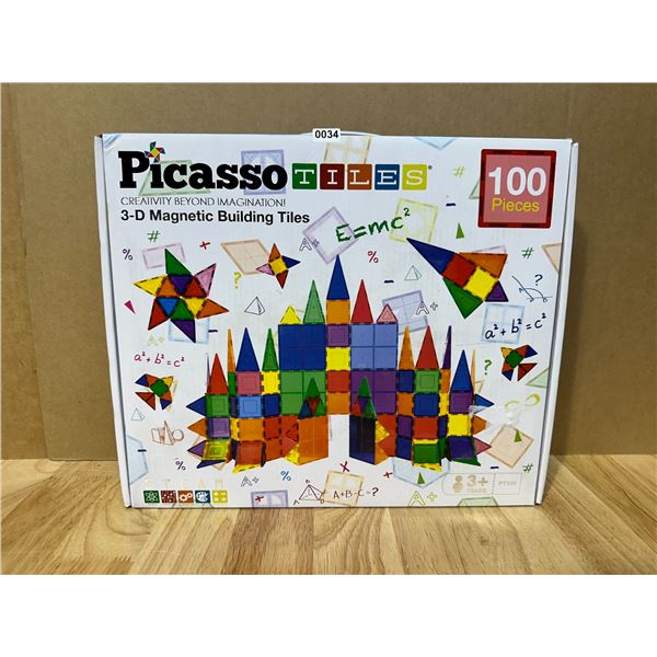 Lot of 1 Picasso 3-D Magnetic Building Tiles for Kids