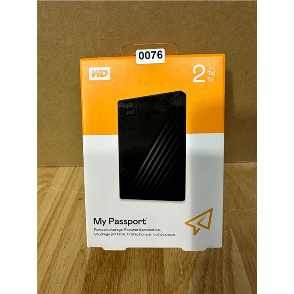 Lot of 1 WD Western Digital My Passport Portable Storage 2TB - NEW