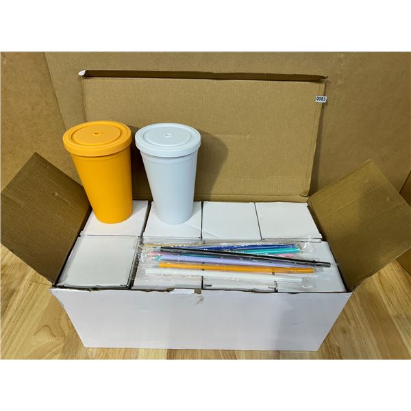 Lot of 8 Assorted Color Tumblers - NEW