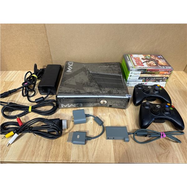 Lot of XBox 360 Modern Warfare Edition + Remotes + 7 Games - Works