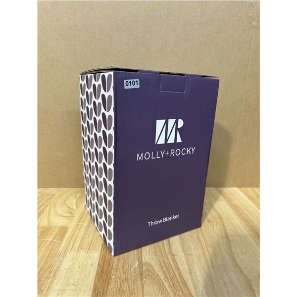 Lot of 1 Molly Rocky Acrylic Knit Throw Blanket Green 60x80"