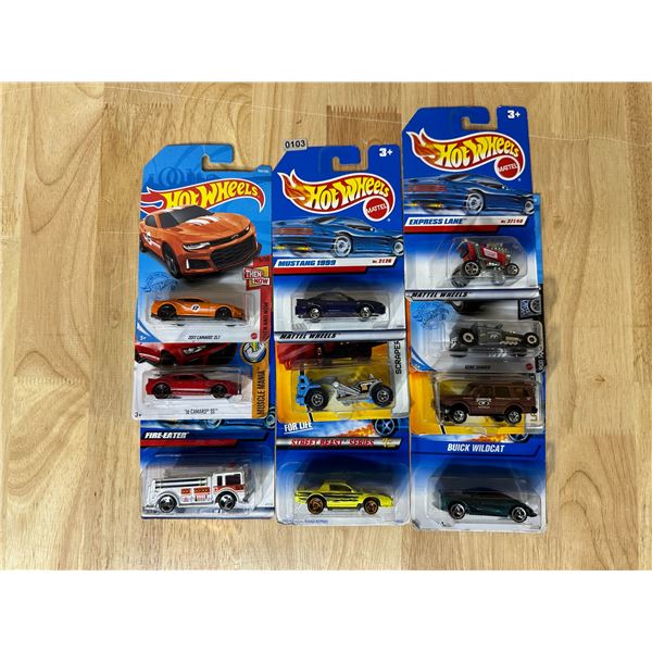 Lot of 10 Hot Wheel Race Cars - New