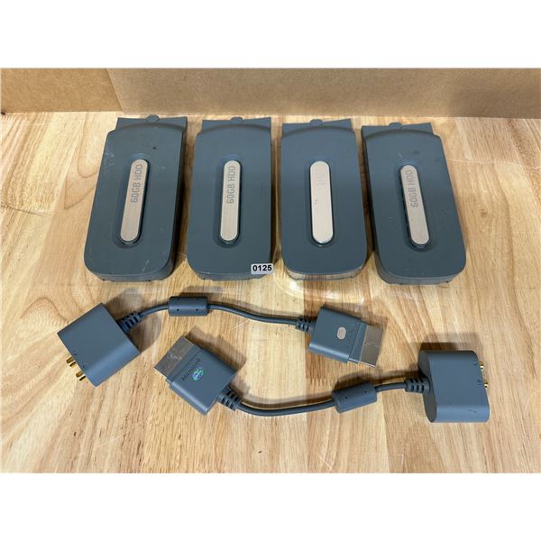 Lot of 4 XBox 360 External Hard Drive HDD 60GB + 2 Adapters - USED