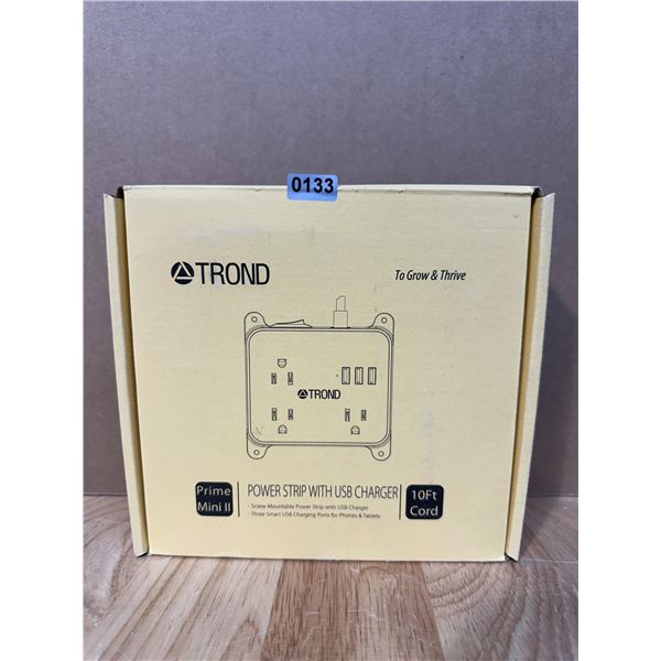 Lot of 1 Trond Power Strip with USB Charger - New