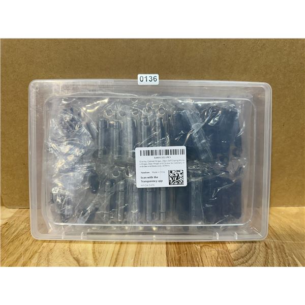 Lot of 20pcs Overlay Cabinet Door Hinges Self-Closing w/ Screws - New