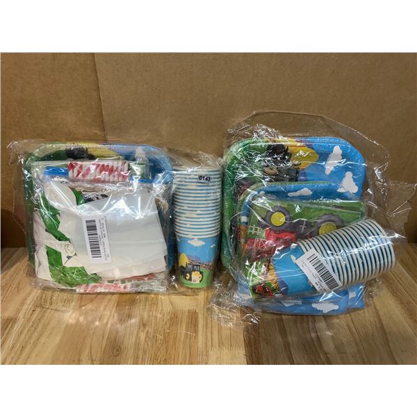 Lot of 1 Set of Tractor Party Supplies for 20 Guests - New