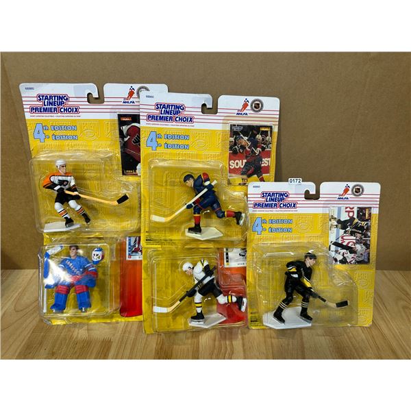 Lot of 5 Vintage Hockey Action Figures - Starting Line-Up Premier Choix
