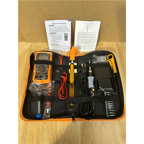 Lot of 1 Soldering Iron Kit + Multimeter - NEW