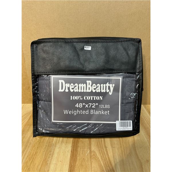Lot of 1 Dream Beauty Weighted Blanket 12lbs Size 48"x72" - New