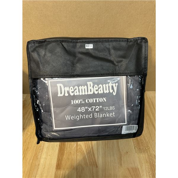 Lot of 1 Dream Beauty Weighted Blanket 12lbs Size 48"x72" - New