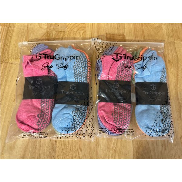 Lot of 2 Sets of Grip Socks (6-pairs) - L/XL - NEW