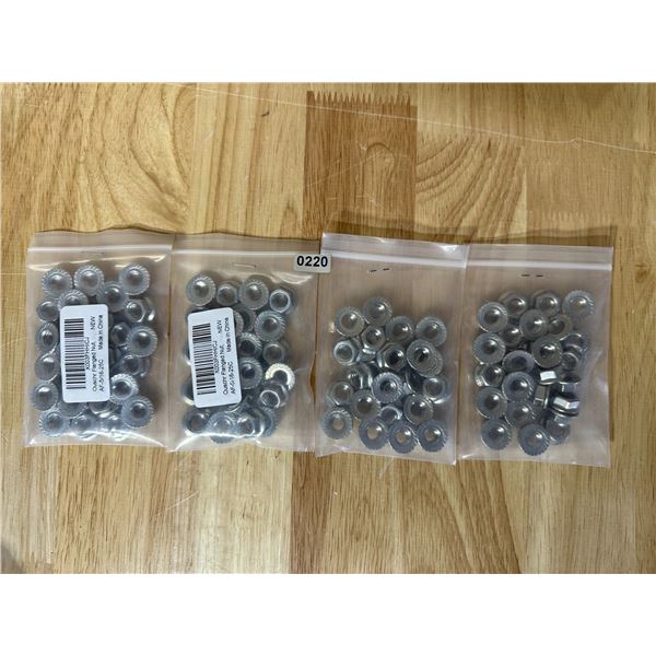 Lot of 4 Sets of Flanged Nuts 25pcs - New