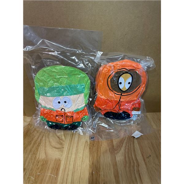 Lot of 2 South Park Kyle and Kenny Plushies
