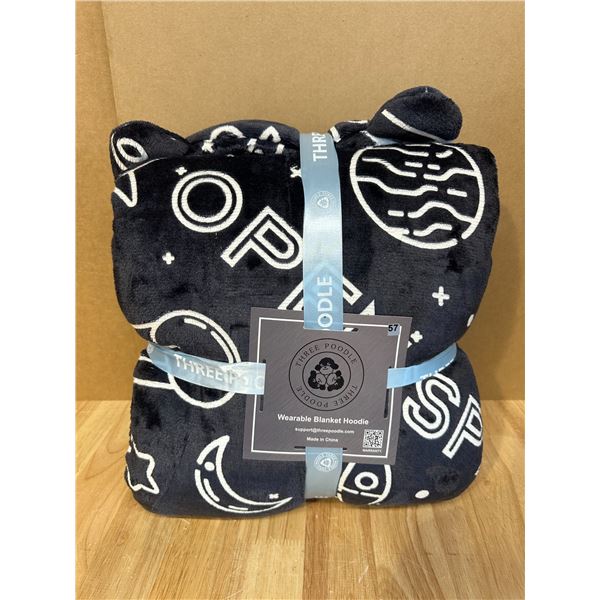 Lot of 1 Three Poodle Wearable Blanket Hoodie