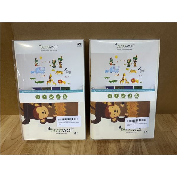 Lot of 2 Decowall Jungle Wall Stickers for Kids