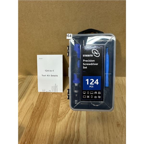 Lot of 1 Precision Electronics Screw Driver Set - 124 Piece Kit