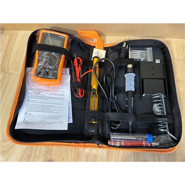 Lot of 1 Electronics Soldering Kit with Multimeter