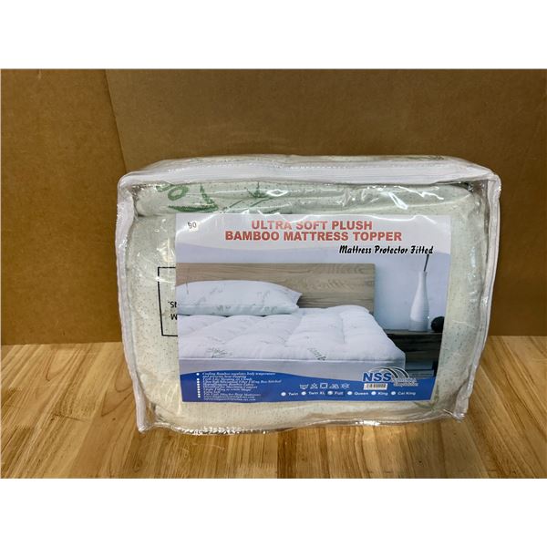 Lot of 1 Ultra Soft Plush Bamboo Mattress Topper