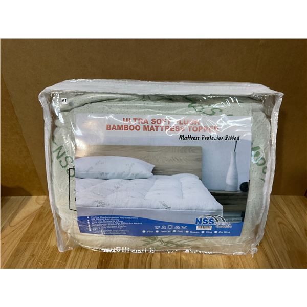 Lot of 1 Ultra Soft Plush Bamboo Mattress Topper