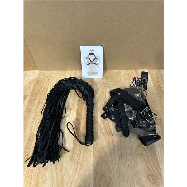 Lot of 1 Bondage Sex Set - Whip and Halter