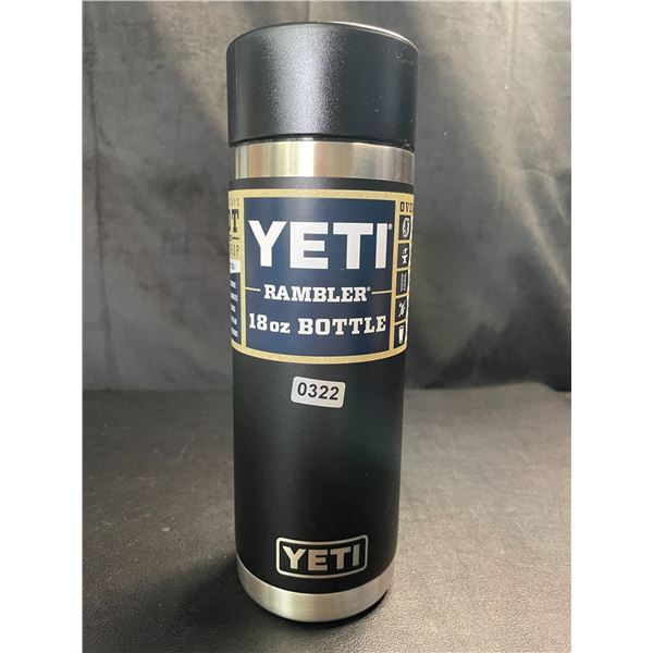 Lot of 1 YETI Rambler 18oz Bottle - Black - Brand New!