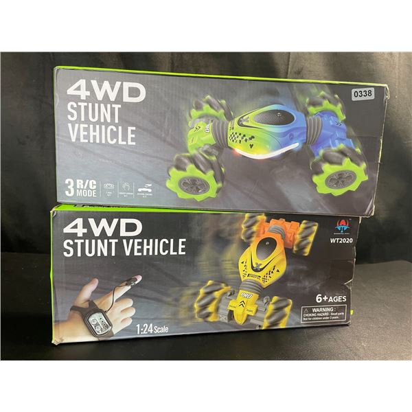 Lot of 2 4WD Stunt Vehicles - 1:24 Scale - Brand New!